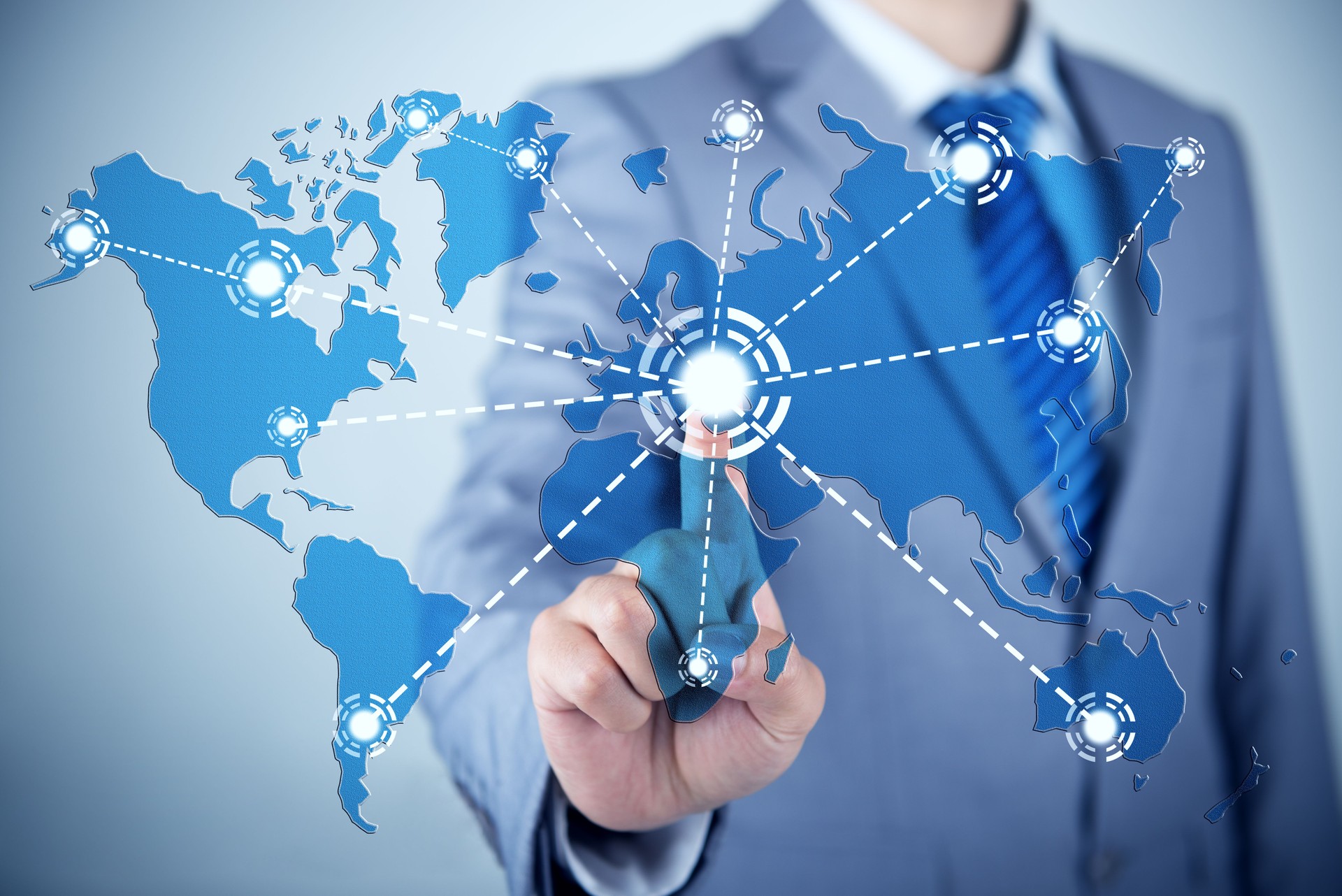 Global internet telecommunication concept